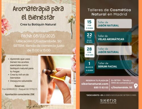 Talleres de cosmética natural y aromaterapia en SETEM